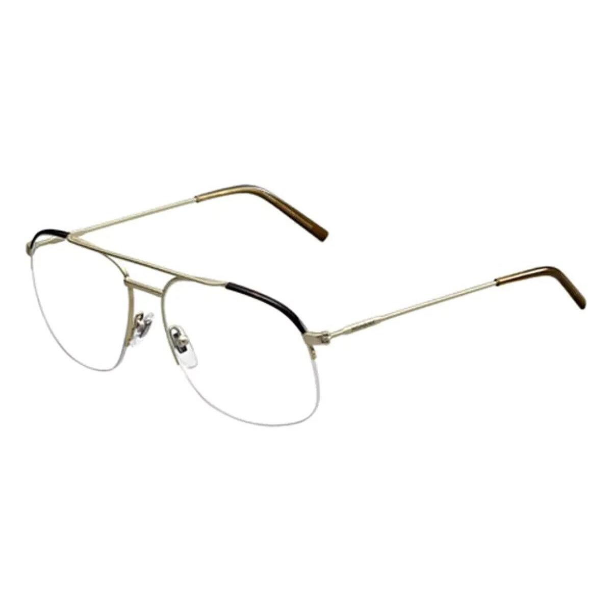 Yves Saint Laurent YSL2342 Ehq Gold Aviator Eyeglasses Half-rim Frame 56-16-140