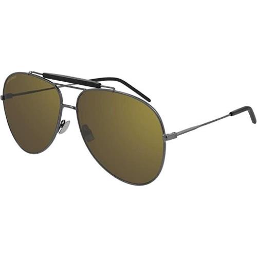 Saint Laurent Classic 11 Over Ruthenium/brown 64/14/150 Unisex Sunglasses