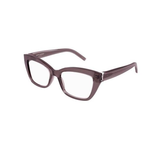 Saint Laurent SL M117 003 Brown/transparent Cat-eye Women`s Eyeglasses