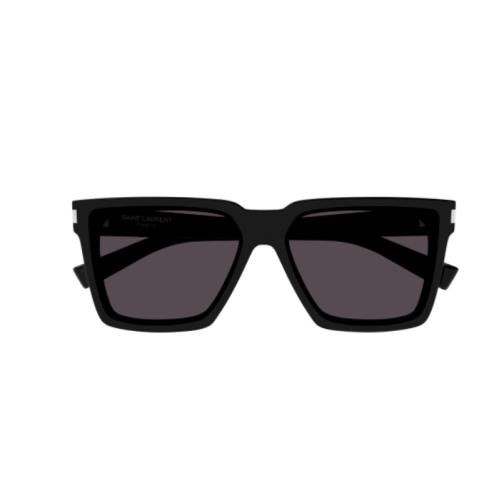 Saint Laurent SL 610 001 Black Oversize Square Men`s Sunglasses