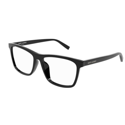 Saint Laurent SL 505 001 Black/black Square Full-rim Unisex Eyeglasses