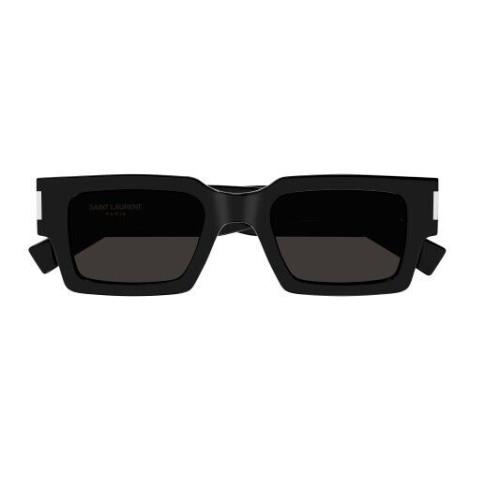 Saint Laurent SL 572 001 Black-crystal/grey Square Unisex Sunglasses