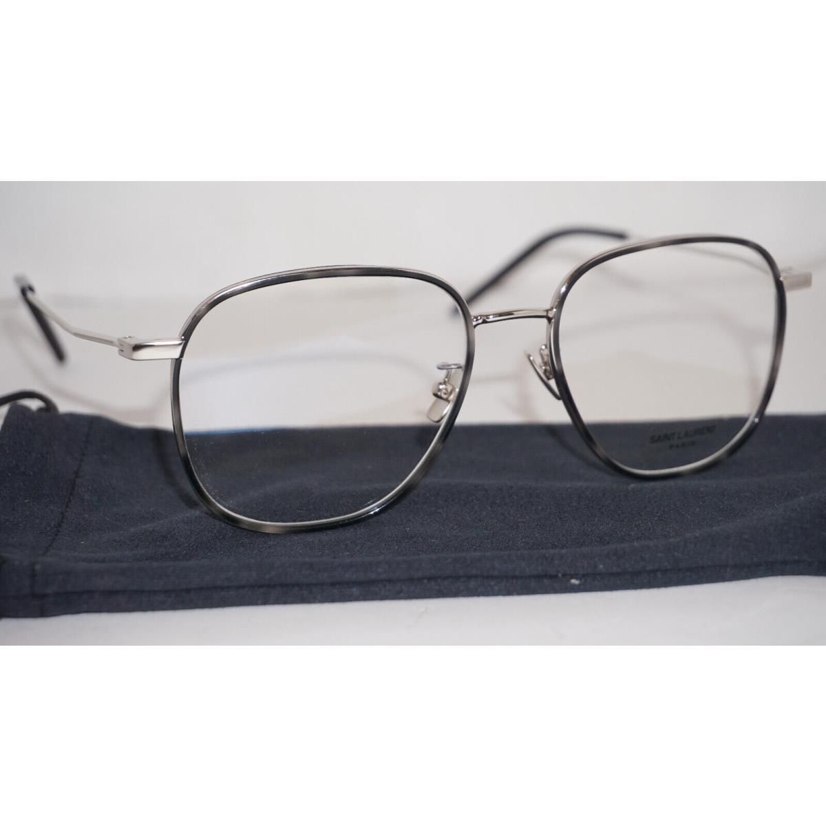 Saint Laurent Eyeglasses Silver Black SL412 004 54 17 150