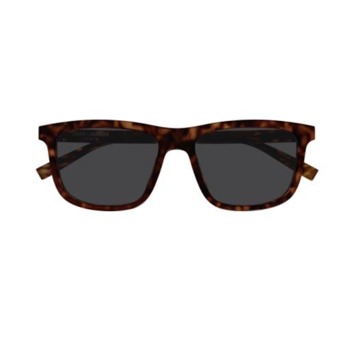 Saint Laurent SL 501 002 Havana/smoke Square Men`s Sunglasses