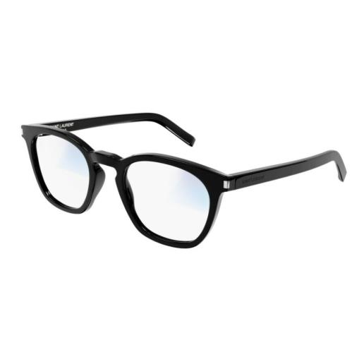 Saint Laurent SL28 044 Black/black Transparent Full-rim Square Sunglasses