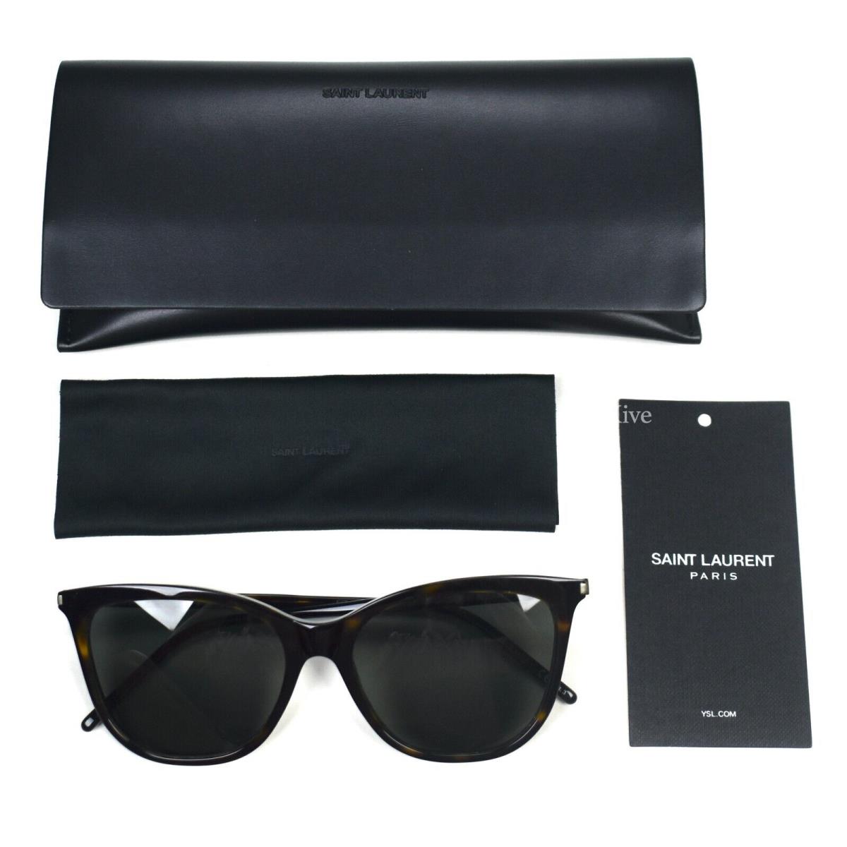 Saint Laurent Paris Ysl SL305 Havana Cat Eye Sunglasses Women