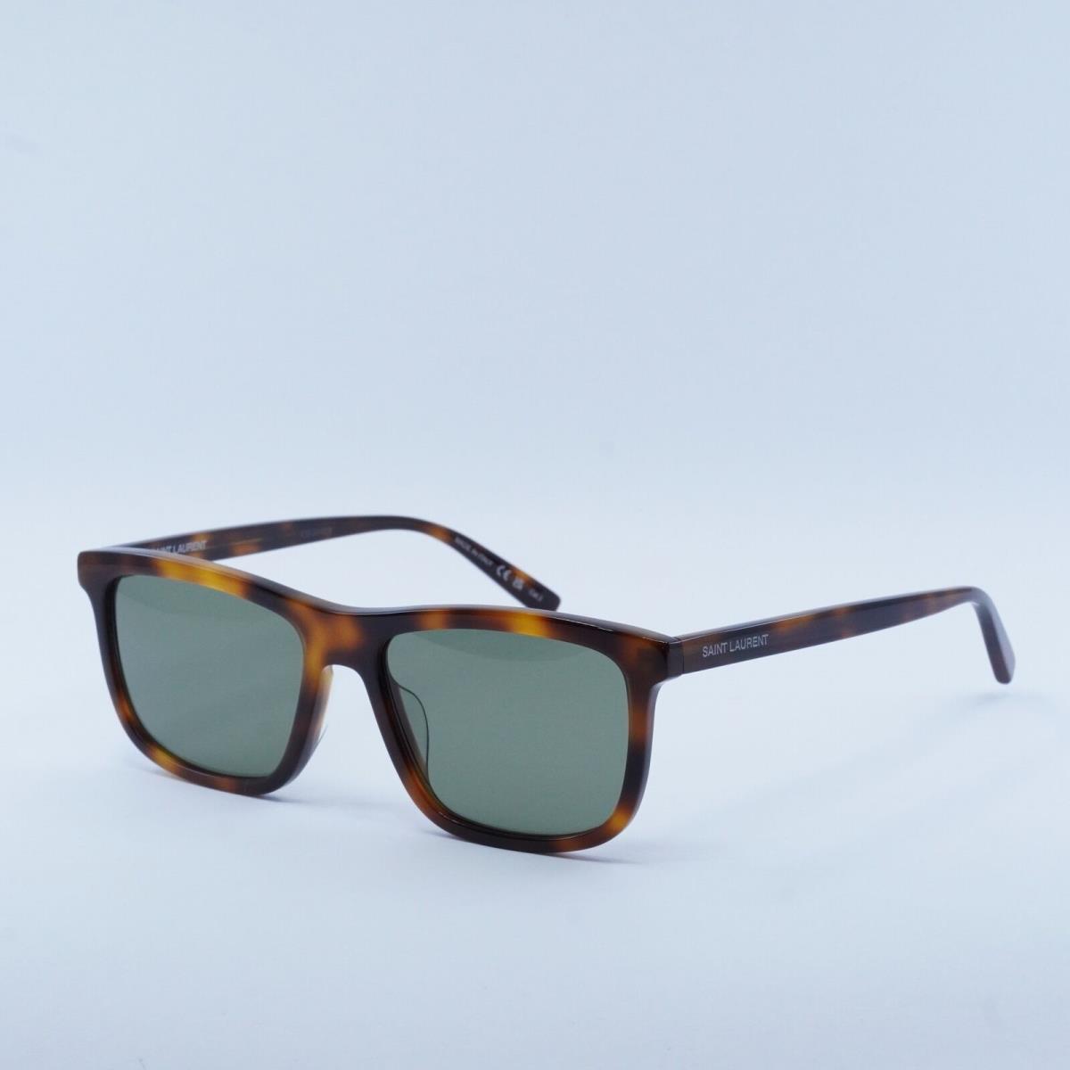 Saint Laurent SL501 003 Havana/green 56-17-145 Sunglasses