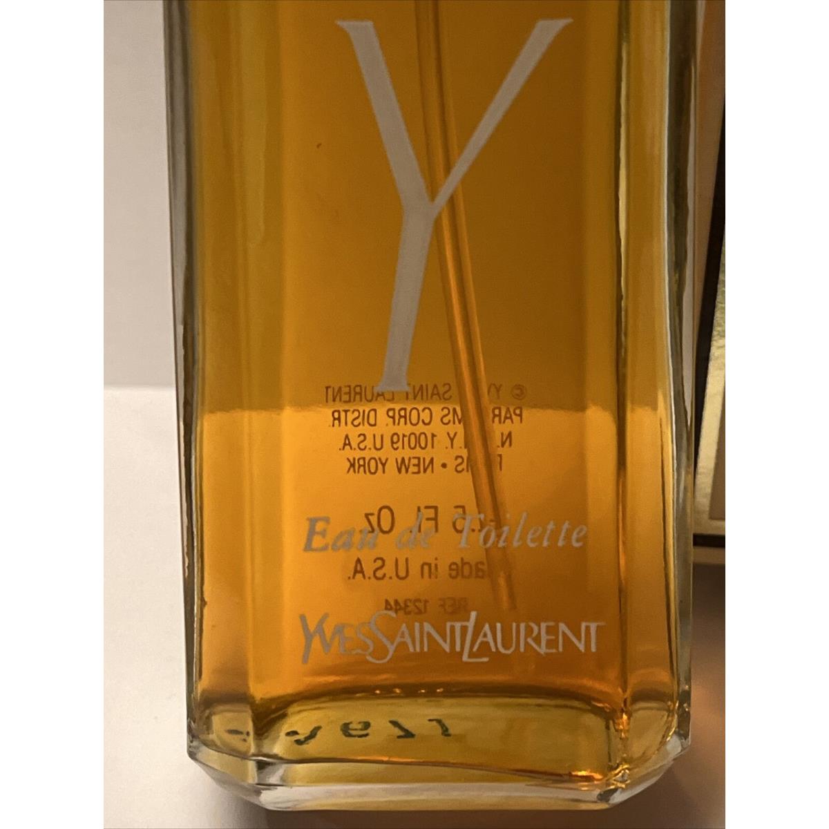 Vintage Ysl Yves Saint Laurent Y 2.5 Oz. 75ML Edt Spray Box Read Some Damage