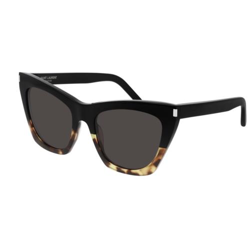 Saint Laurent SL 214 Kate 010 Havana Black/black Cat-eye Sunglasses