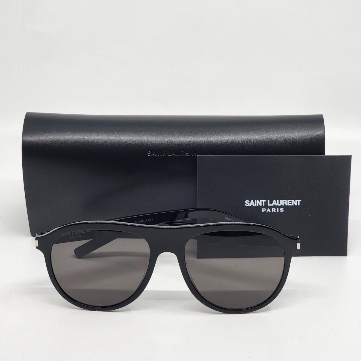 Saint Laurent Ysl SL432 Slim 001 Black Grey 57 mm Men`s Sunglasses