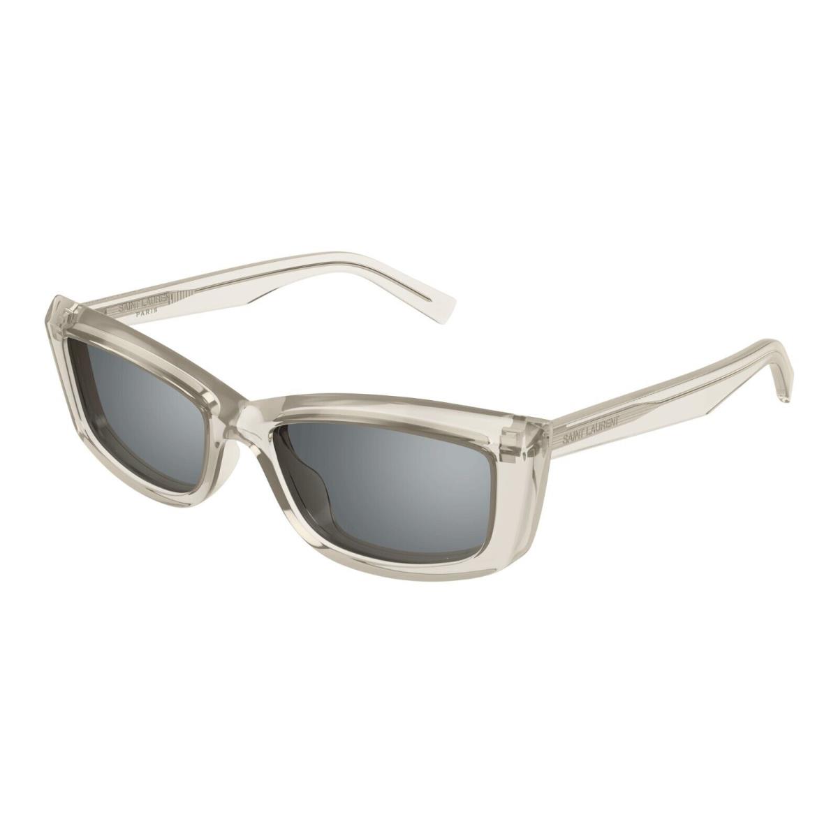 Saint Laurent SL 658 Beige/grey Silver Mirrored 003 Sunglasses