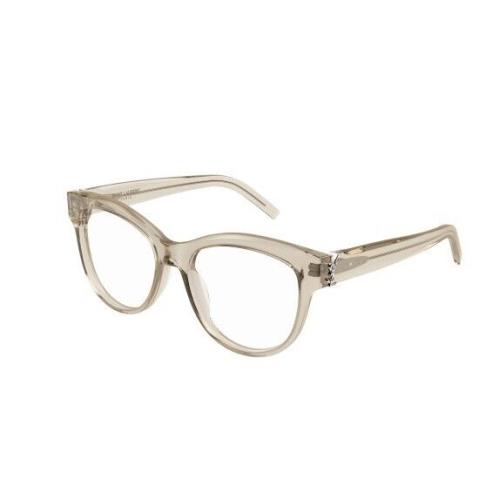 Saint Laurent SL M108 008 Beige Round Women`s Eyeglasses