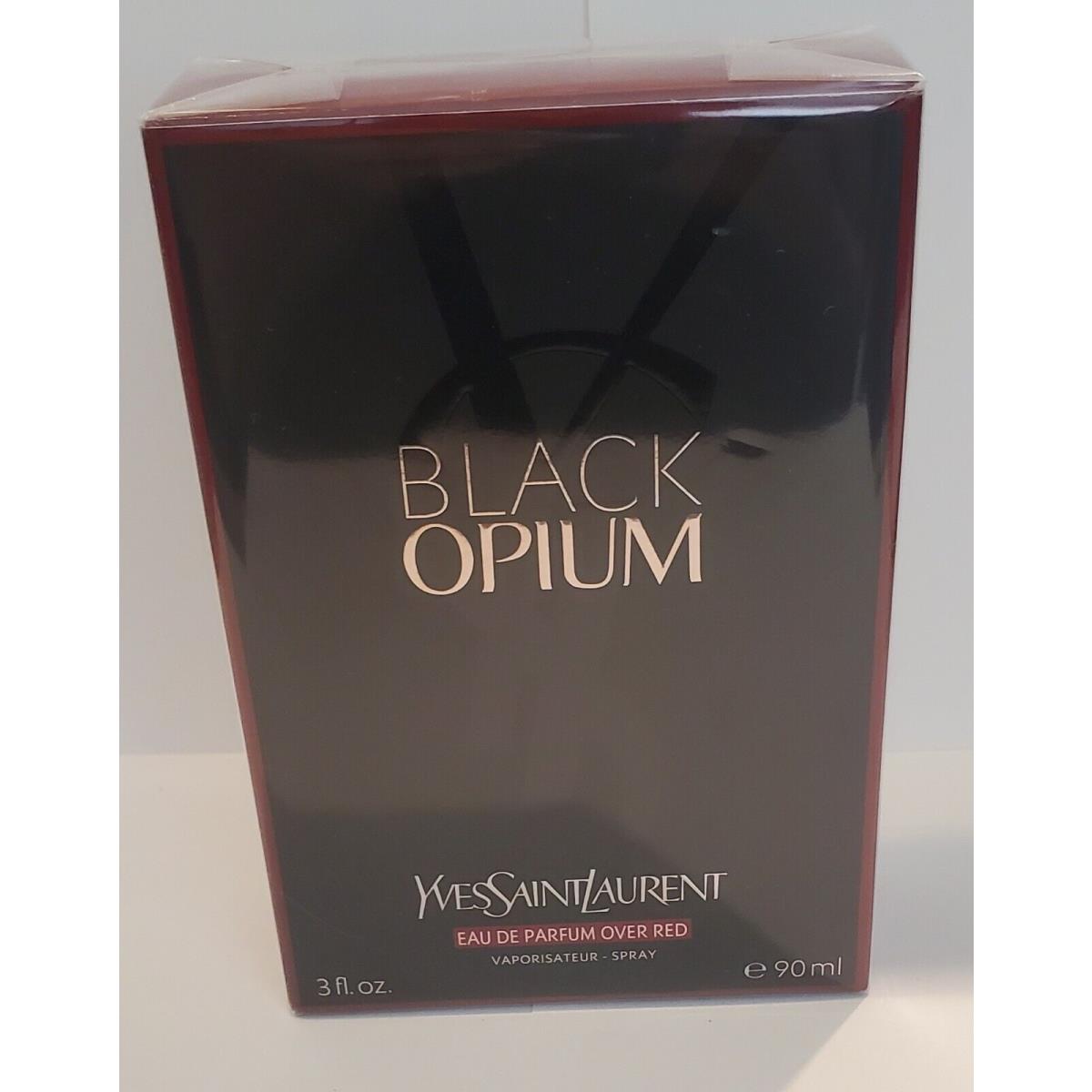 Yves Saint Laurent Black Opium 3 oz Eau DE Parfum Over Red Spray