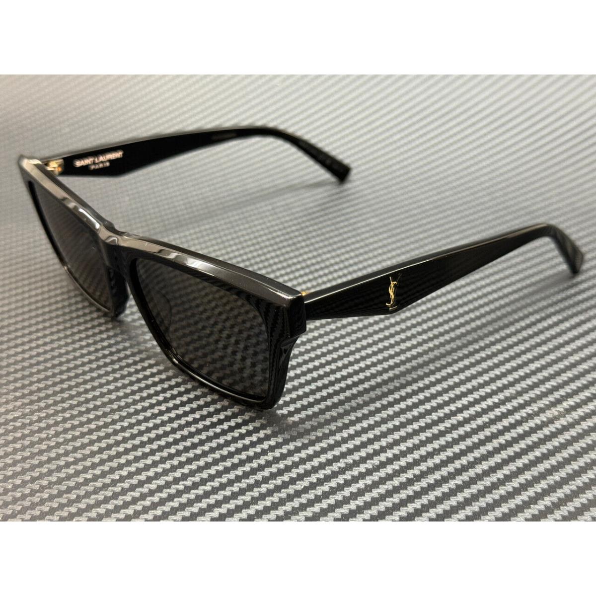 Saint Laurent SL M104 004 Black Grey Polarized Unisex 56 mm Sunglasses