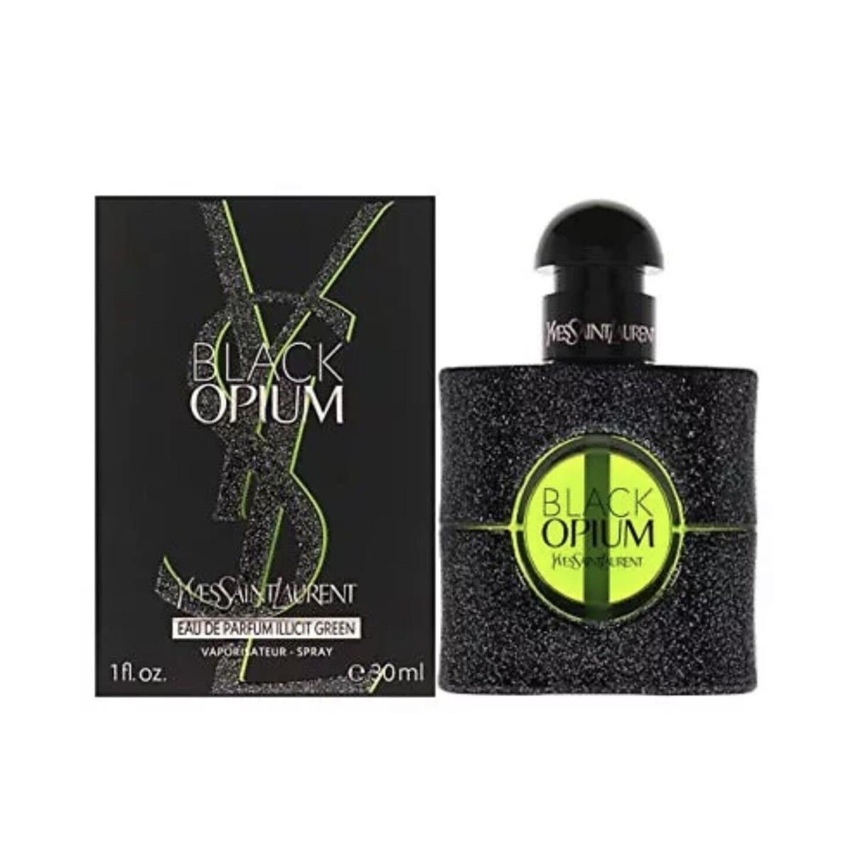 Black Opium Illicit Green Perfume By Yves Saint Laurent Edp 1 Oz/ 30 ML