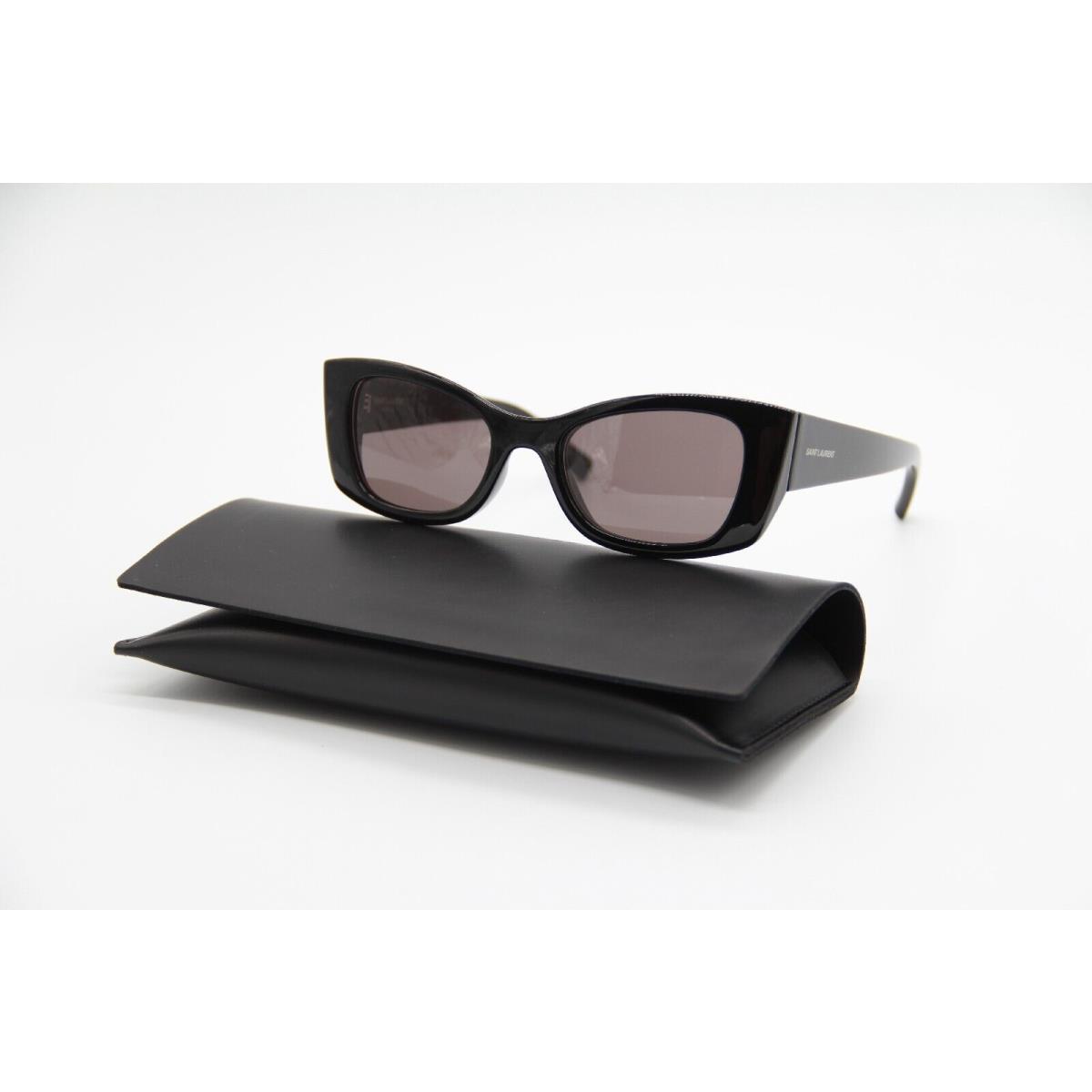 Saint Laurent SL593 001 Women Black Brown Sunglasses SL 593