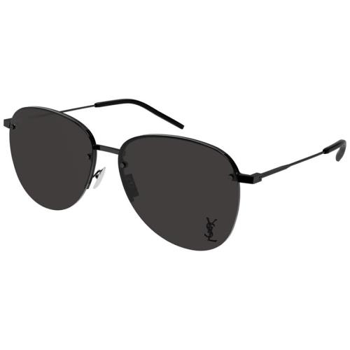 Saint Laurent SL 328/K M Sunglasses Unisex Black Aviator 61mm