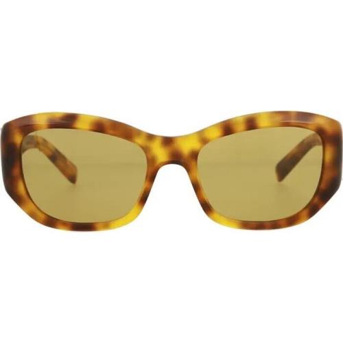 Saint Laurent 55mm Brown Tortoise Geometric Sunglasses SL498 SKU200:30011869