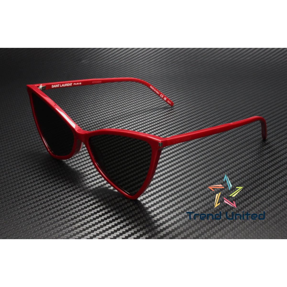 Saint Laurent SL 475 Jerry 003 Geometrical Red Grey 58 mm Women`s Sunglasses