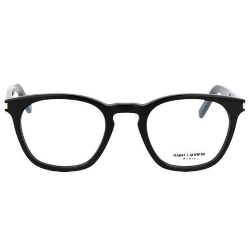 Saint Laurent SL28 Opt 001 Black/black Round Unisex Eyeglasses - Frame: Black, Lens: Clear