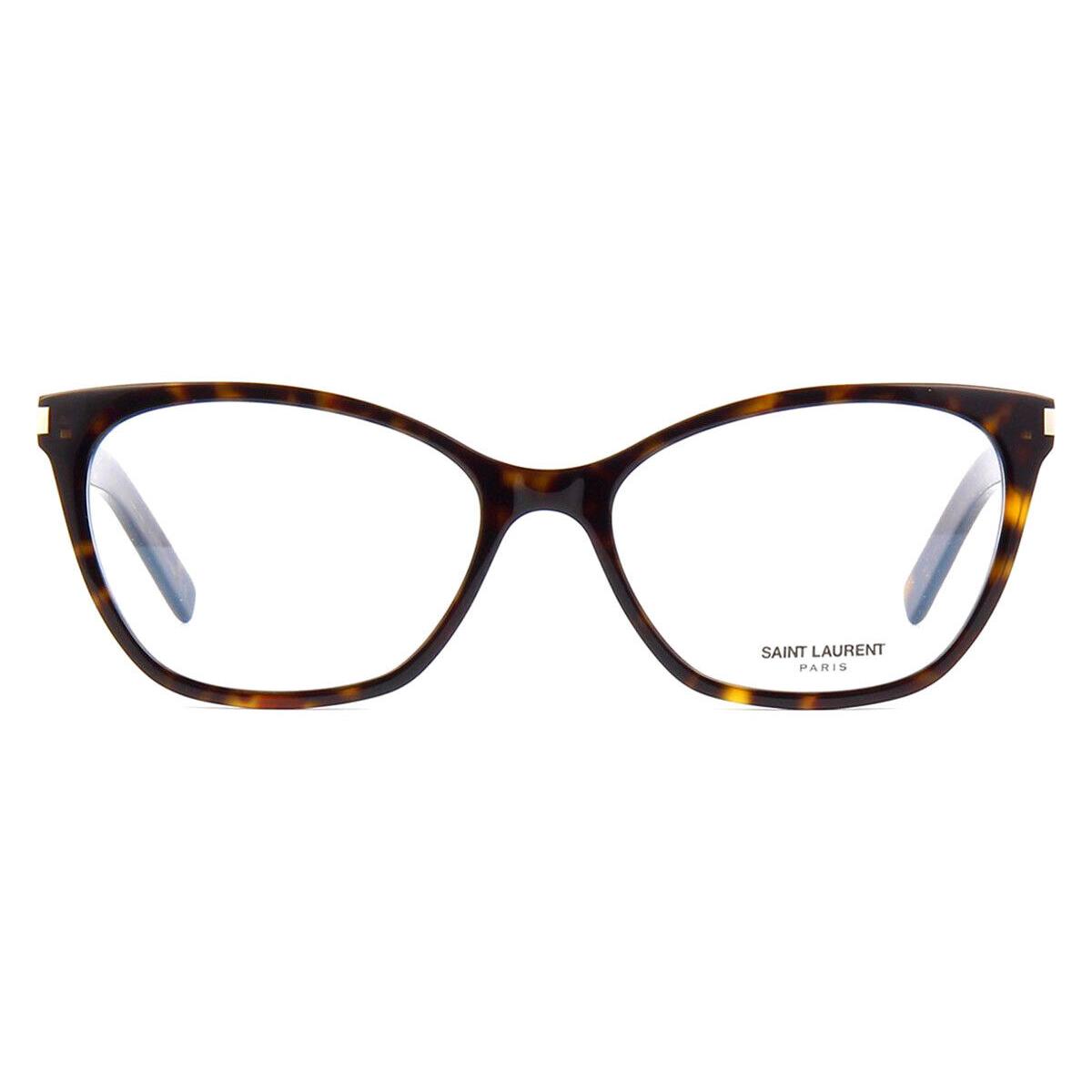 Saint Laurent SL 287 Slim Eyeglasses Women Havana Cat Eye 54mm