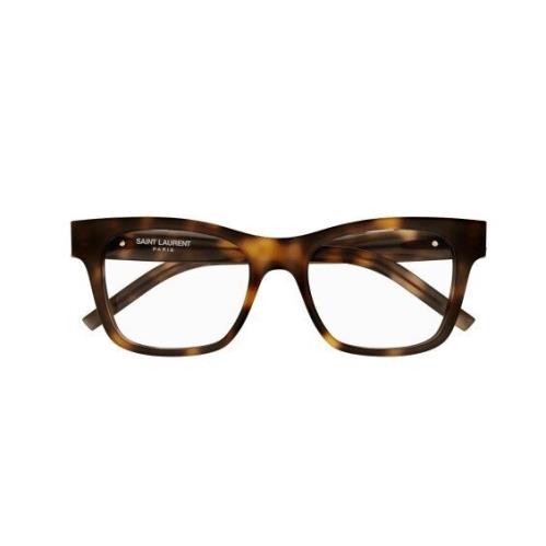 Saint Laurent SL M118 002 Havana/transparent Square Women`s Eyeglasses