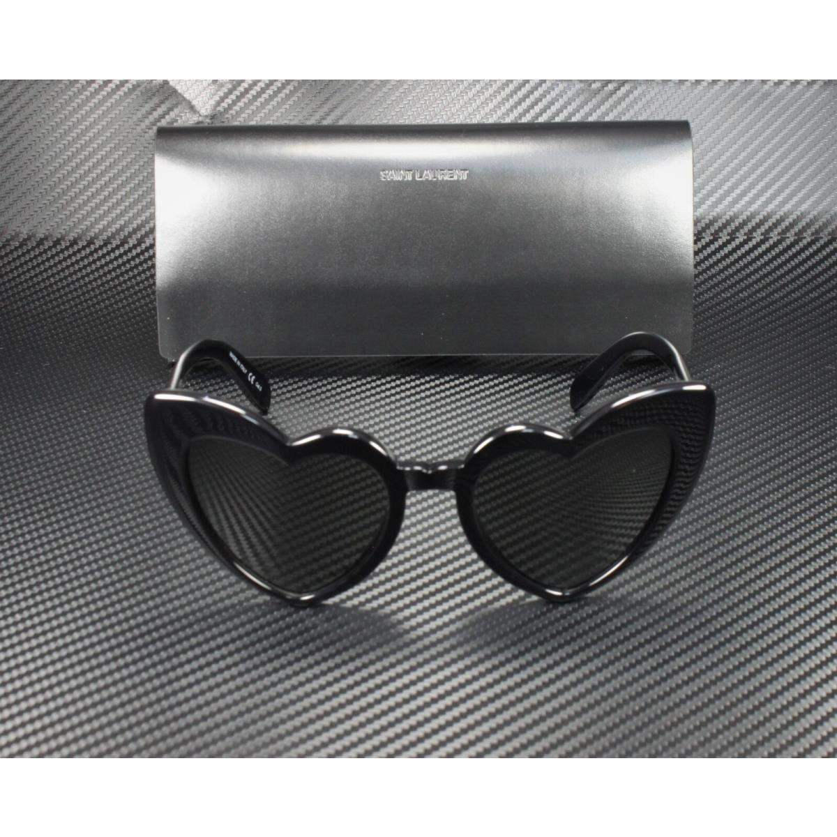 Saint Laurent Ysl 181 Loulou 001 Round Oval Black Grey 54 mm Women`s Sunglasses