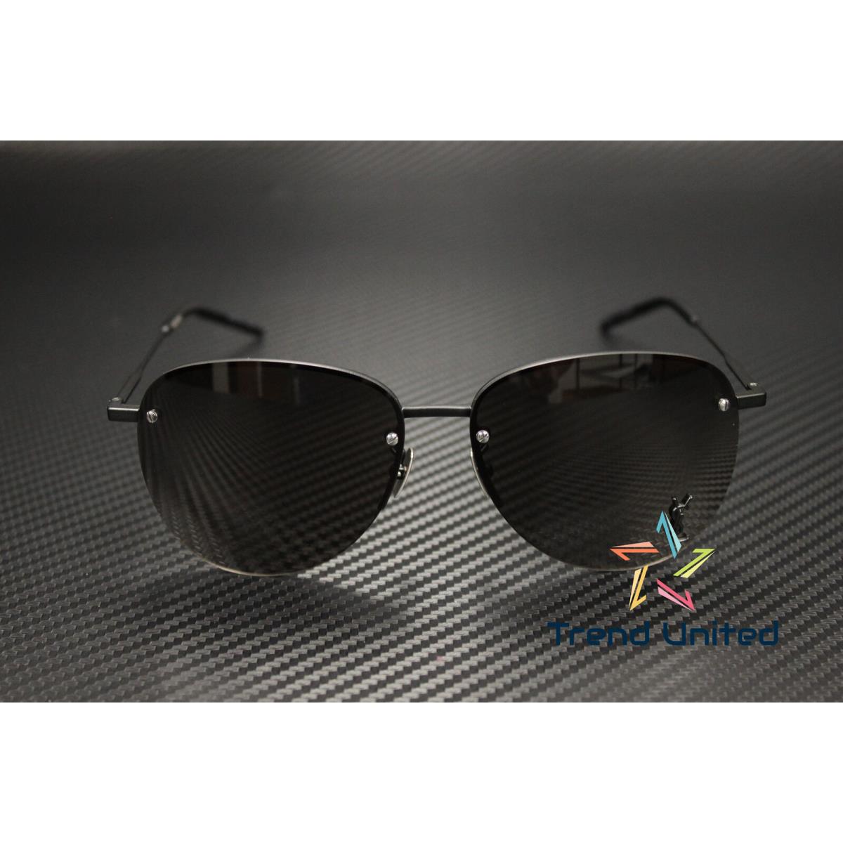 Saint Laurent SL 328 K M 001 Pilot Navigator Metal Black 61 mm Unisex Sunglasses