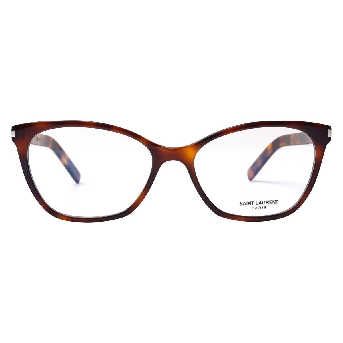 Saint Laurent SL 287 Slim Eyeglasses Women Havana Cat Eye 54