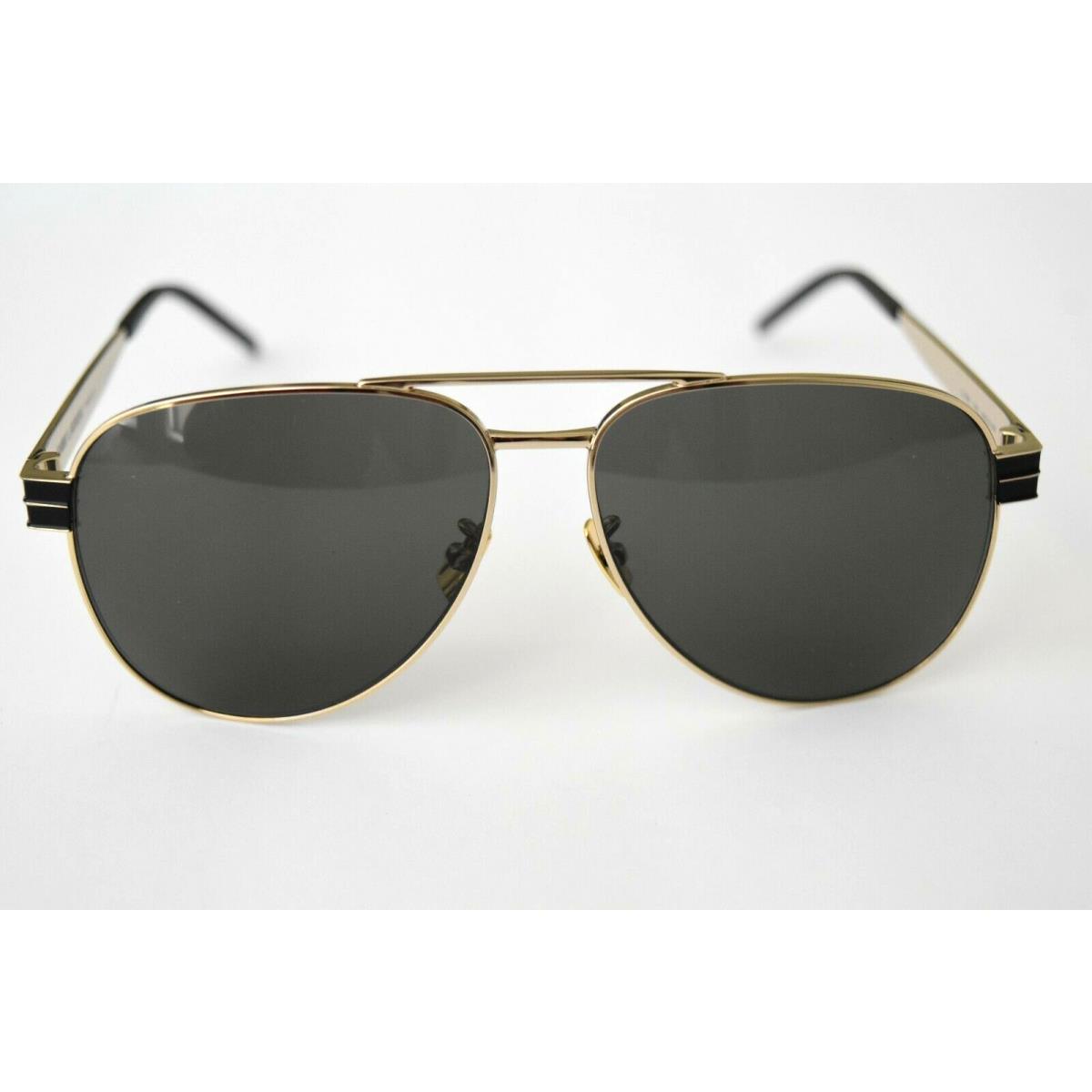 Saint Laurent Black Gold Aviator SLM53 004 60-13-145 Sunglasses