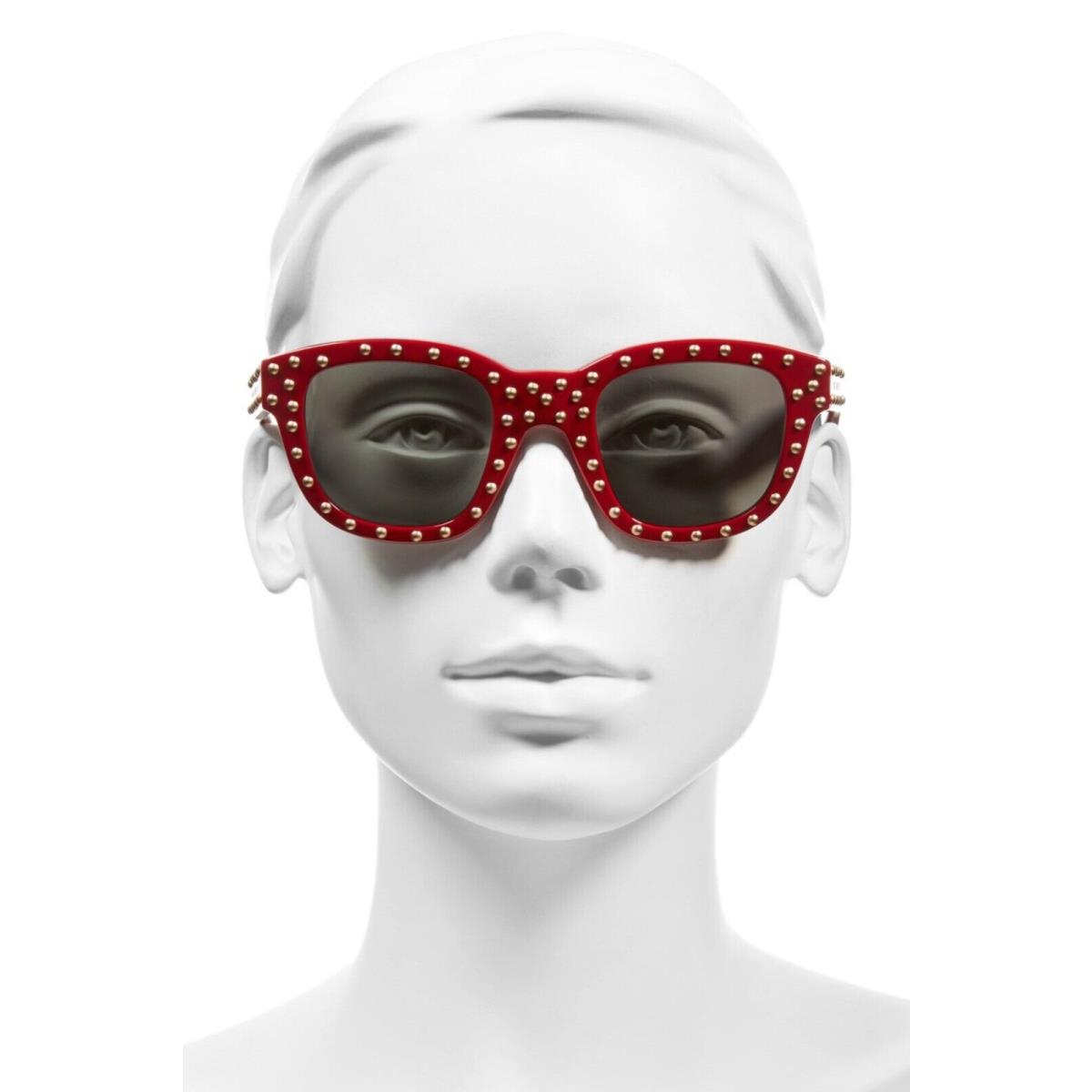 Yves Saint Laurent Sunglasses Surf Stud Studded Red Smoke SL 100LOU 004