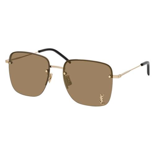 Saint Laurent SL 312 M Sunglasses Women Gold Geometric 58mm