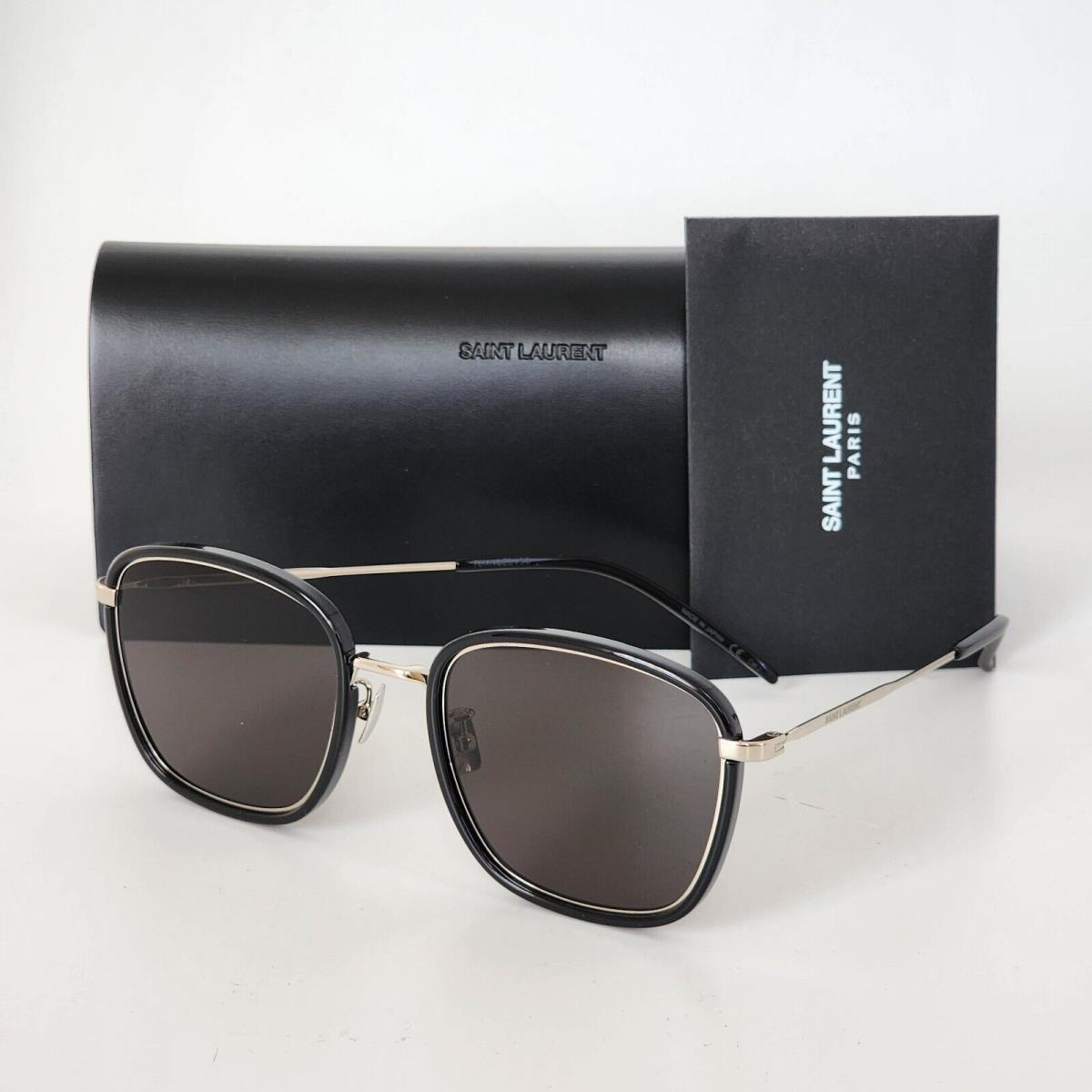 Saint Laurent SL 440/F 001 Black/silver Unisex Square Sunglasses Rare Find