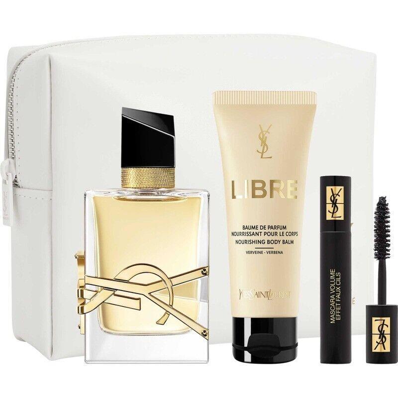 Yves Saint Laurent Ysl Libre 4 PC Gift Set W - 1.7OZ Edp Refillable + 1.7OZ Body Balm+mascara+pouch