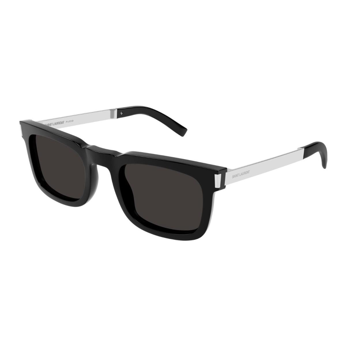 Saint Laurent SL 581 Shiny Black with Silver/grey 001 Sunglasses