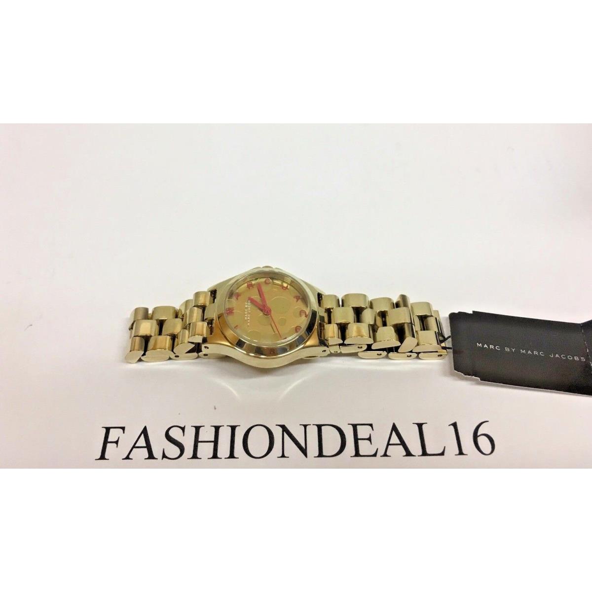 Marc By Marc Jacobs Women`s Gold Tone MBM3270 Watch