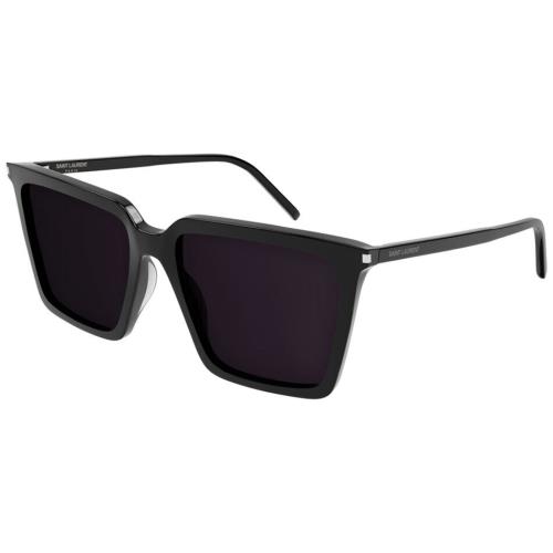 Saint Laurent SL 474 Sunglasses Women Black Square 56mm