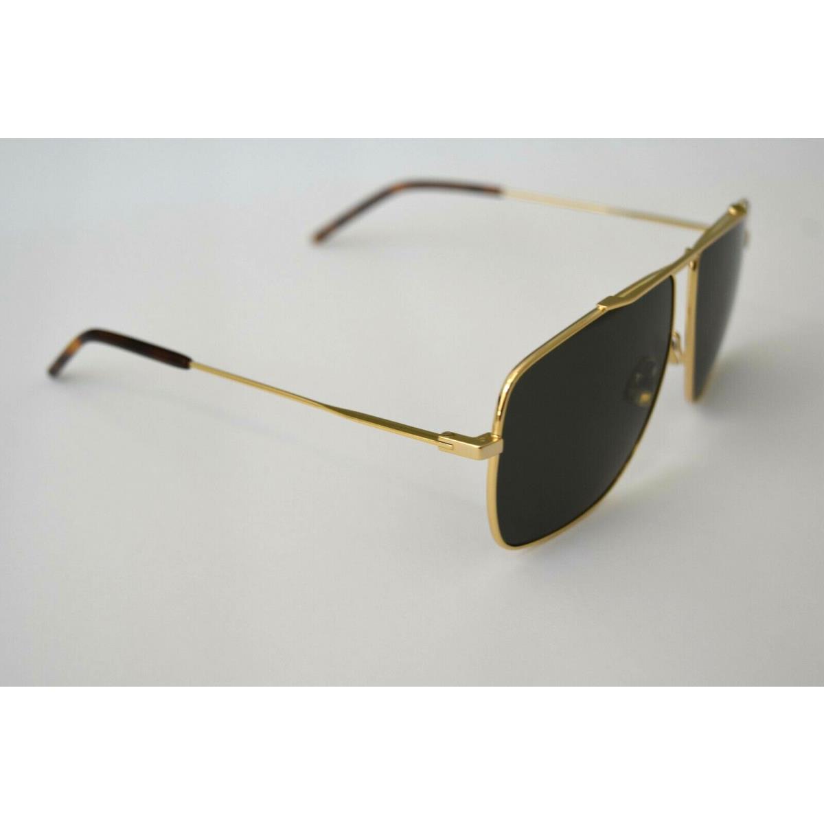 Saint Laurent Gold Gray Pilot SL298 004 60-12-145 Sunglasses