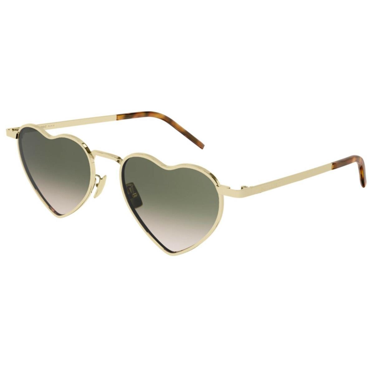 Saint Laurent SL 301 Loulou Gold/green Shaded 011 Sunglasses
