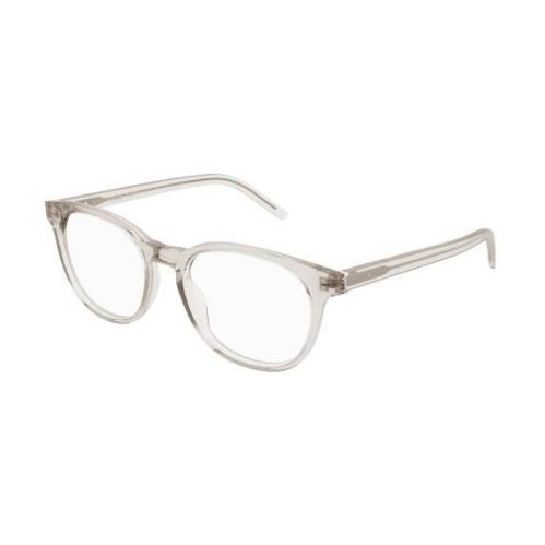Saint Laurent SL M111 004 Beige/transparent Round Women`s Eyeglasses