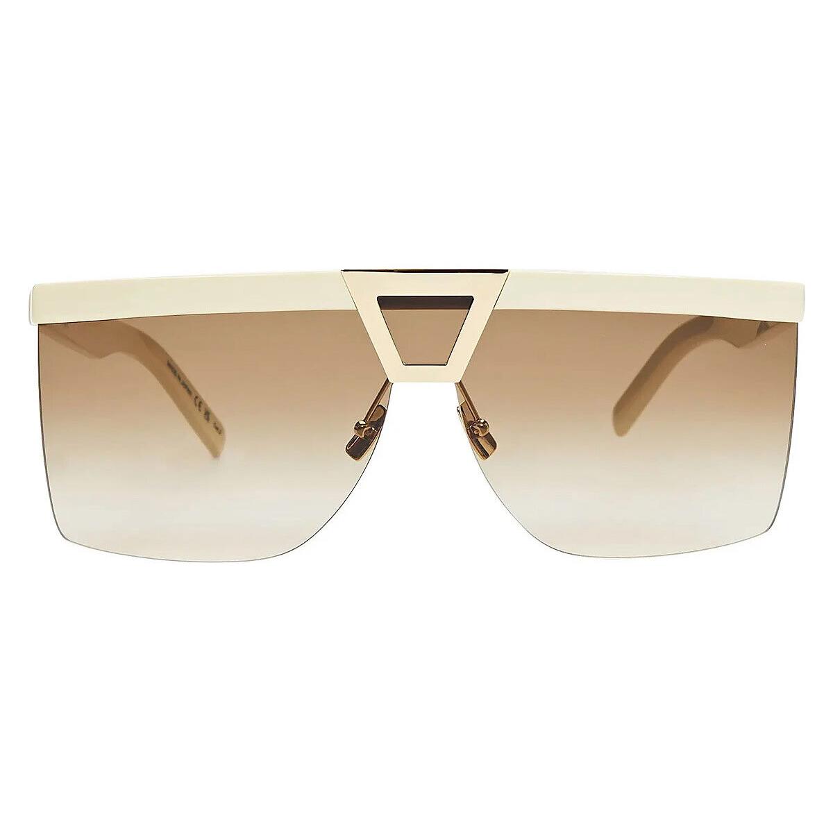 Saint Laurent SL 537 Palace Sunglasses Ivory Brown 99mm