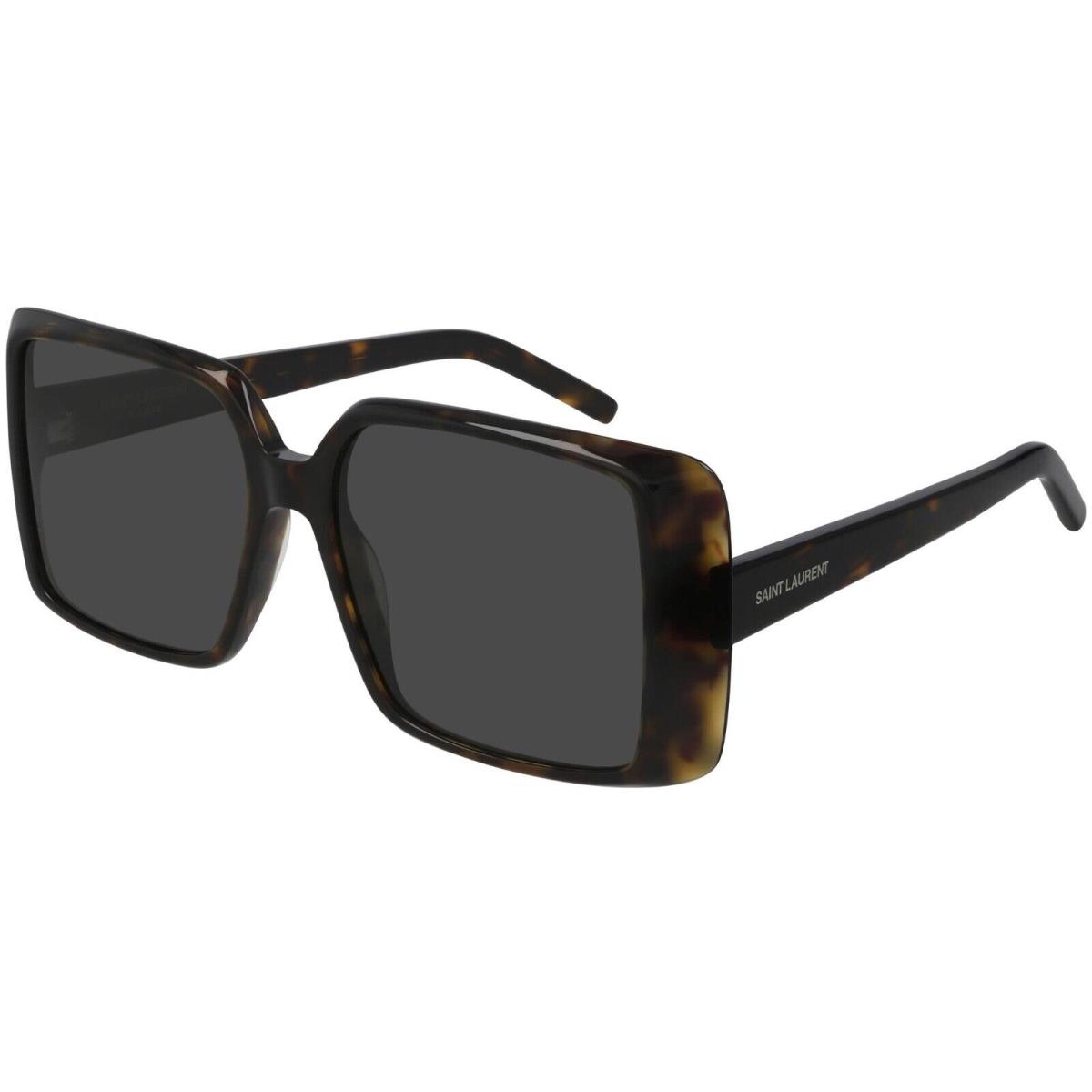 Saint Laurent SL 451 003 Havana/gray Oversized Women`s Sunglasses