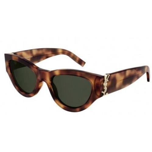 Saint Laurent SL M94-003 Havana Green Cat-eye Women Sunglasses