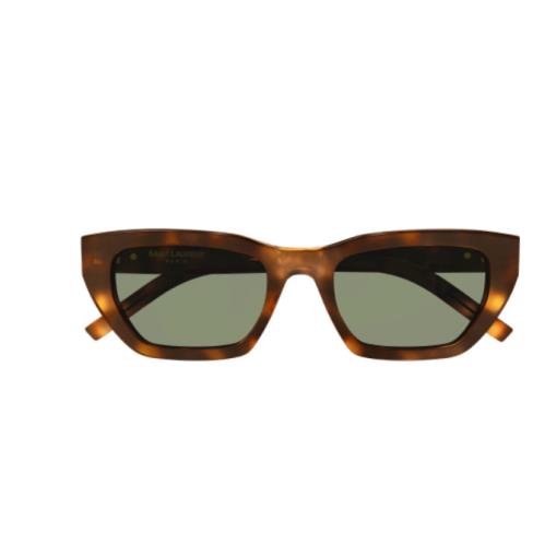 Saint Laurent SL M127/F 003 Havana/ Green Cat Eye Women`s Sunglasses