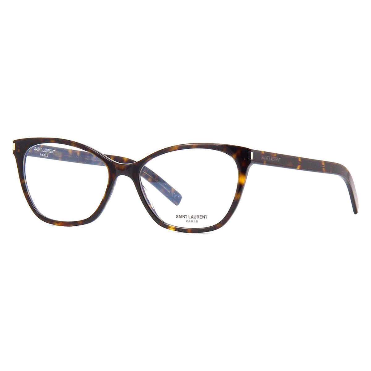 Saint Laurent SL 287 Slim Eyeglasses Women Havana Cat Eye 54