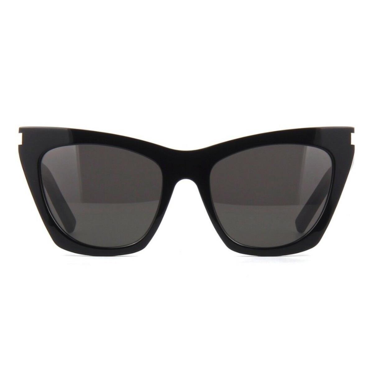 Saint Laurent Kate SL 214 001 Black Dark Grey Lens Cat Eye Women Sunglasses