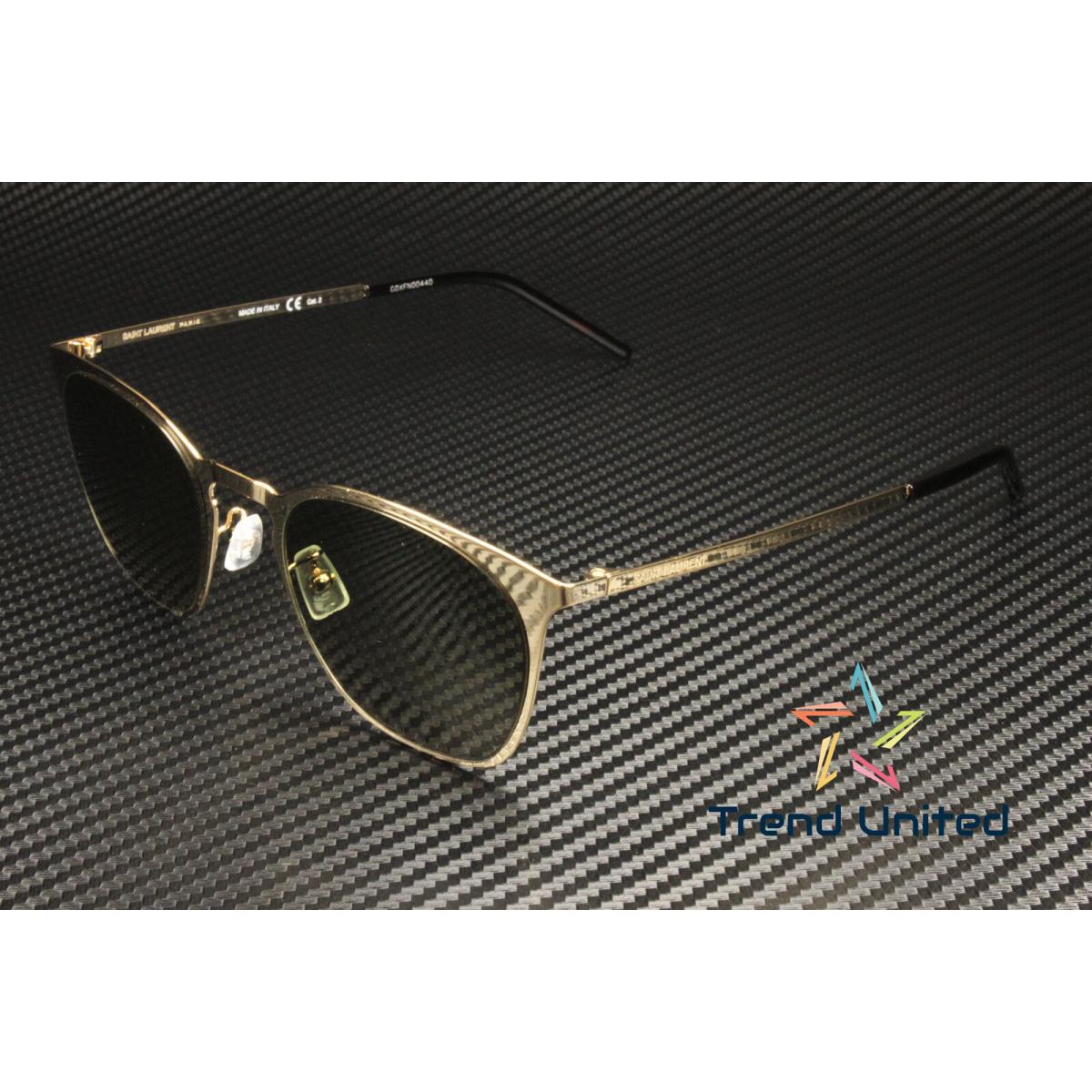 Saint Laurent SL 28 Slim Metal 004 Round Gold Lt Green 51 mm Unisex Sunglasses