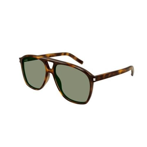 Saint Laurent SL 596 Dune 002 Havana/green Browline Women`s Sunglasses