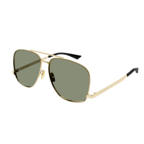 Saint Laurent SL 653 Leon 003 Gold/ Green Square Women`s Sunglasses