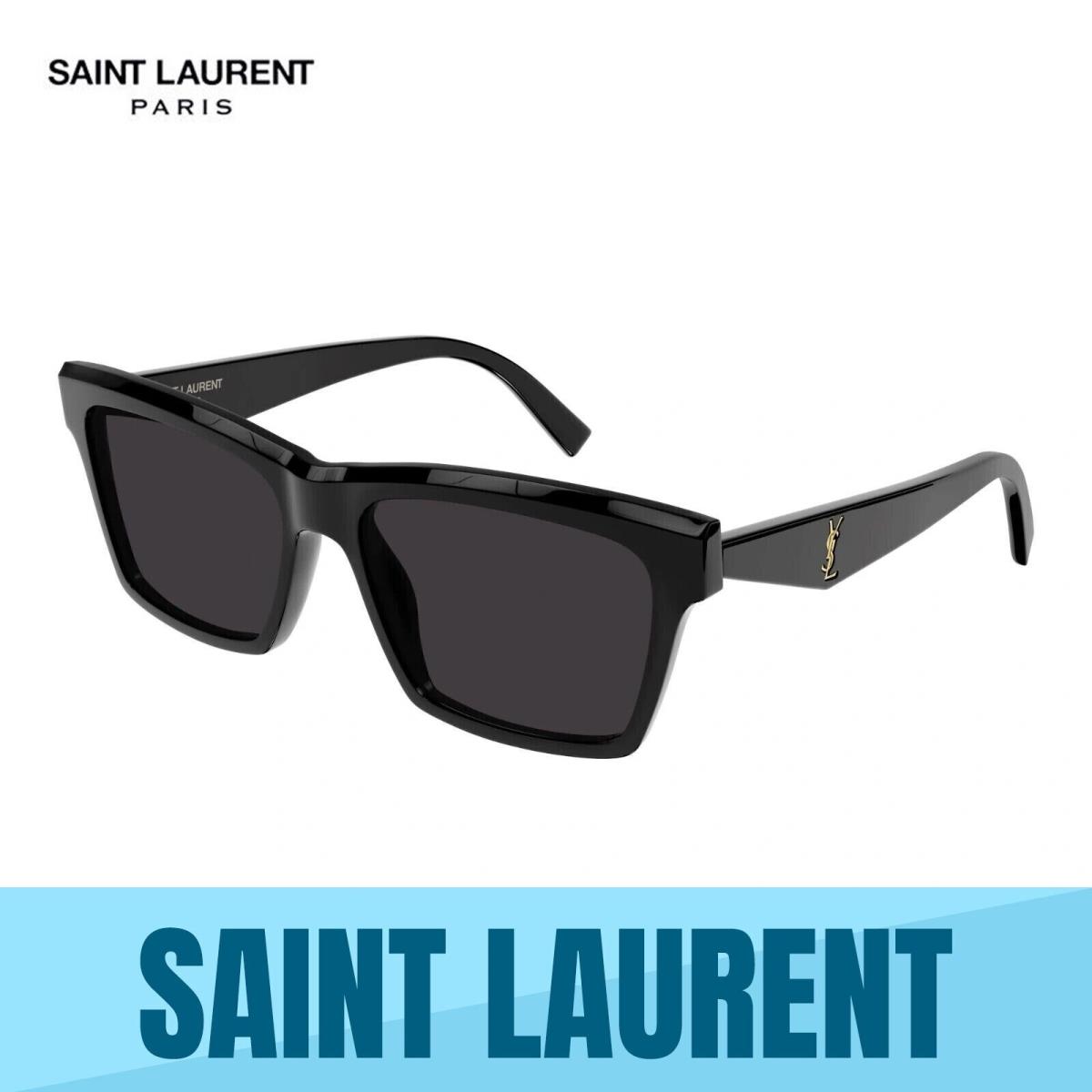 Saint Laurent SL M104 004 Black - Black Grey Lens Sunglasses 56MM